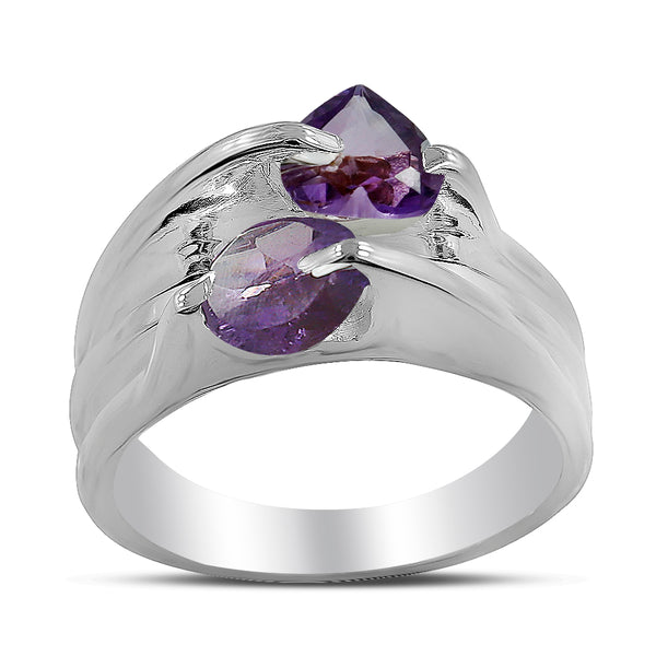 Blue Topaz Designer Silver Rings