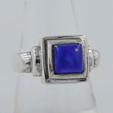 Larimar Gemstone Designer Silver Rings