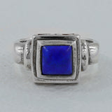 Larimar Gemstone Designer Silver Rings