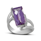 Green Amethyst Sterling Silver Rings