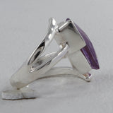 Green Amethyst Sterling Silver Rings