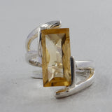 Green Amethyst Sterling Silver Rings