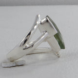 Green Amethyst Sterling Silver Rings