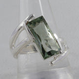 Green Amethyst Sterling Silver Rings