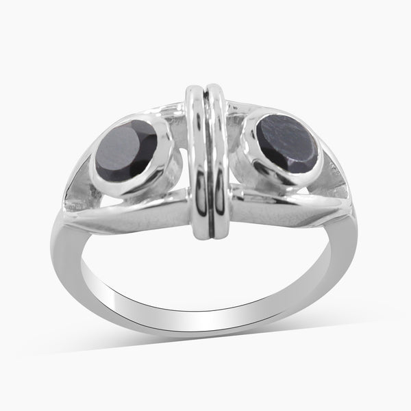 Black Onyx Silver Rings