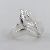 Rainbow Moonstone Silver Rings