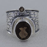 925 Sterling Silver Smoky Quartz Rings