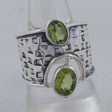 925 Sterling Silver Peridot Rings
