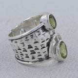 925 Sterling Silver Peridot Rings