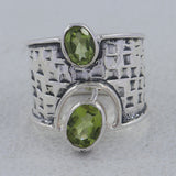 925 Sterling Silver Peridot Rings