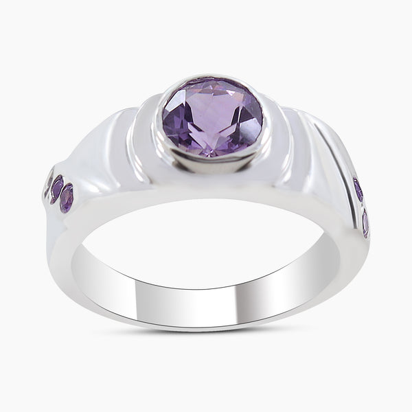 Natural Blue Topaz Silver Rings