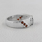 Natural Blue Topaz Silver Rings