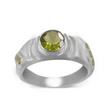Natural Blue Topaz Silver Rings