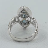 925 Sterling Silver Blue Topaz Rings