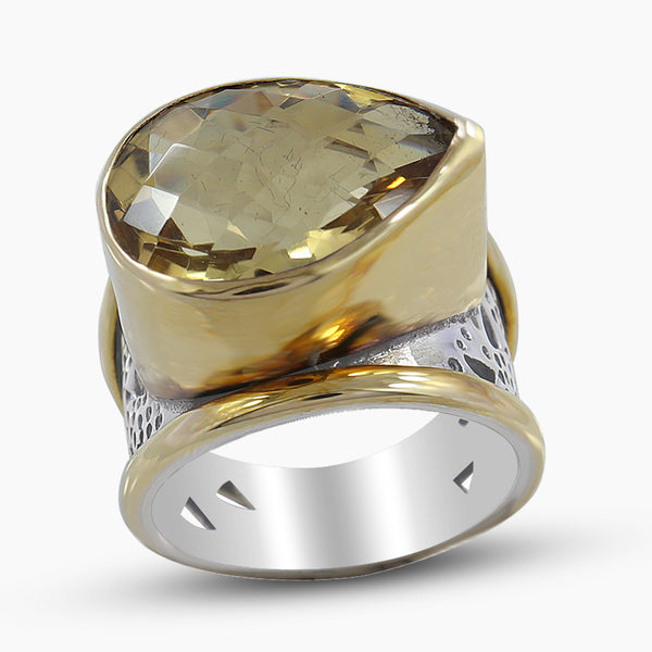 Citrine Silver Rings