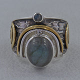 Labradorite Silver Rings