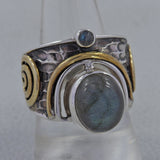 Labradorite Silver Rings