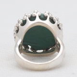 Natural Malachite Silver Rings