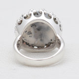 Natural Malachite Silver Rings