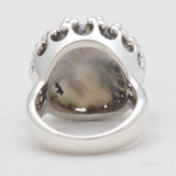 Natural Malachite Silver Rings