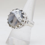 Natural Malachite Silver Rings