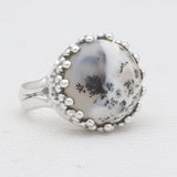 Natural Malachite Silver Rings