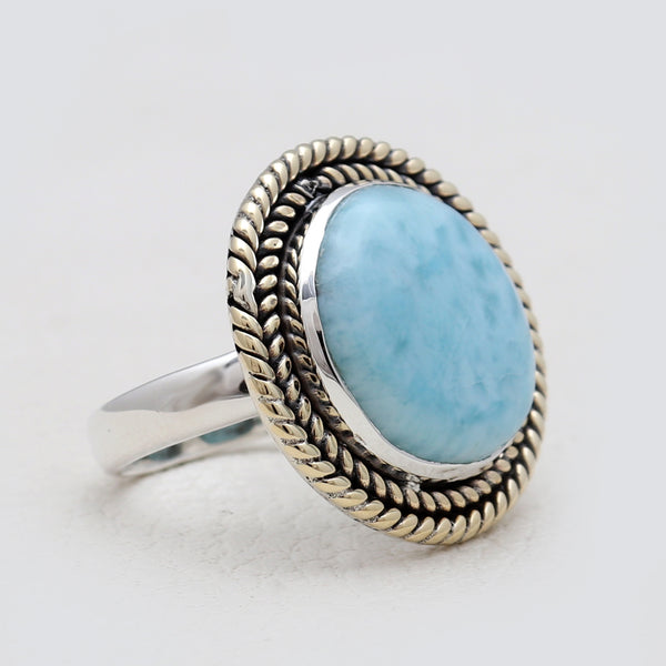 Larimar Silver Rings