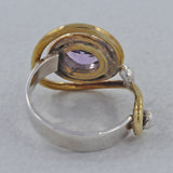 Natural Amethyst  Silver Ring