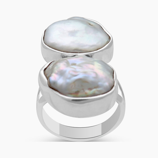 Natural Freshwater Pearl Silver Rings