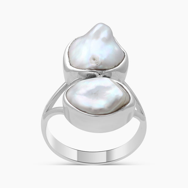 Natural Freshwater Pearl Silver Rings