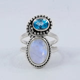 Natural Labradorite Silver Rings