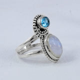 Natural Labradorite Silver Rings