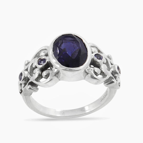 Blue Topaz Silver Rings