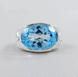 Green Amethyst Silver Ring