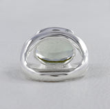 Green Amethyst Silver Ring