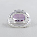 Green Amethyst Silver Ring