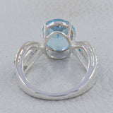 925 Sterling Silver Blue Topaz Ring