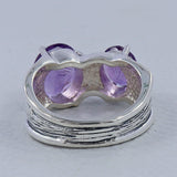 Natural Rainbow Moonstone 925 Sterling Silver Ring