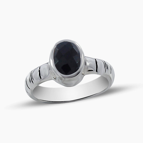 Black Onyx Silver Rings