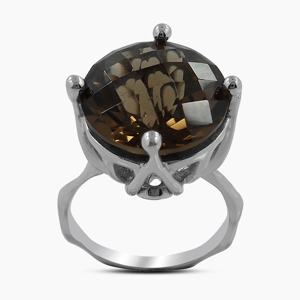 925 sterling Silver Smoky Quartz Rings