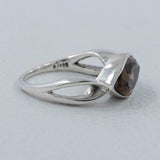 Natural Rainbow Moonstone Silver Ring