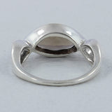 Natural Rainbow Moonstone Silver Ring