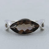 Natural Rainbow Moonstone Silver Ring