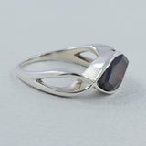 Natural Rainbow Moonstone Silver Ring