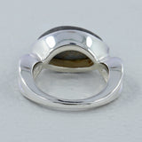 Natural Rainbow Moonstone Silver Ring