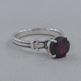925 Sterling Silver Garnet Rings