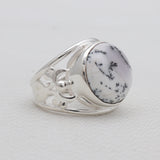 925 Sterling Silver Dendritic Opal Rings