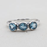 Natural Black Spinel Silver Rings