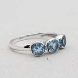 Natural Black Spinel Silver Rings