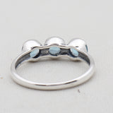 Natural Black Spinel Silver Rings
